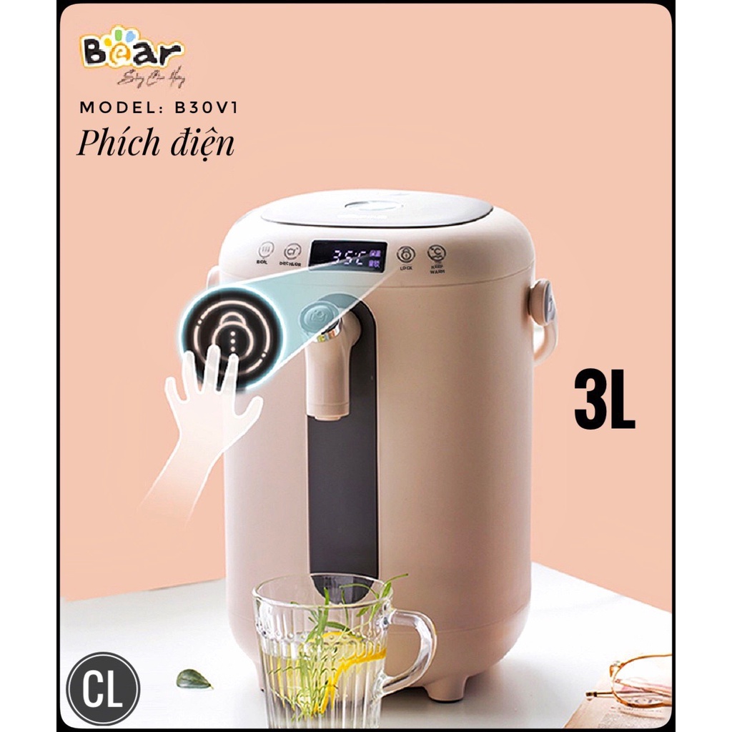 Bình Đun Nước Nóng Giữ Nhiệt Bear KEB30V1 Hàng Chính Hãng