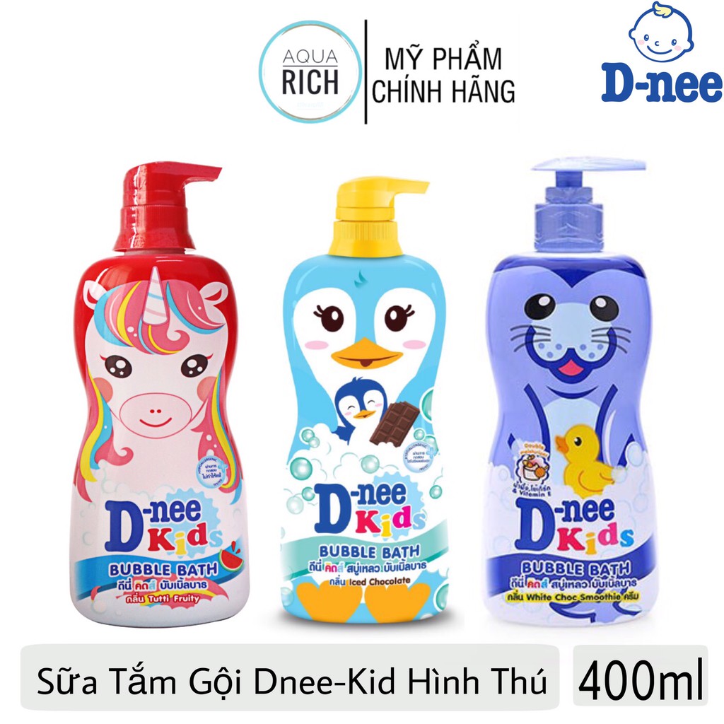 Sữa Tắm Gội 2 in 1 Cho Trẻ Em Dnee Kids Hình Thú - 400ml