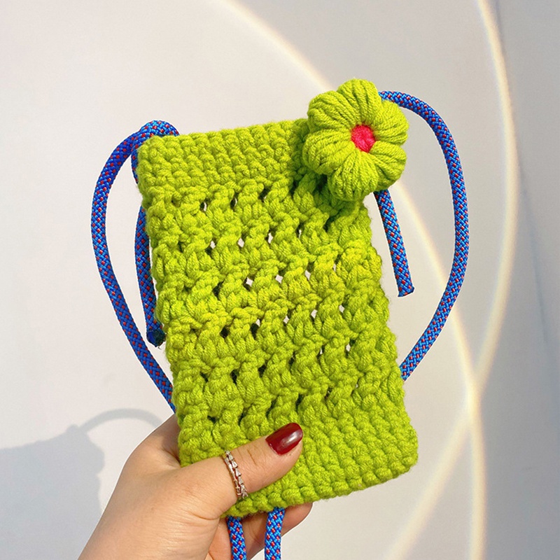 Túi Đeo Vai Đan Len Đựng Điện Thoại Xinh Xắn Thời Trang