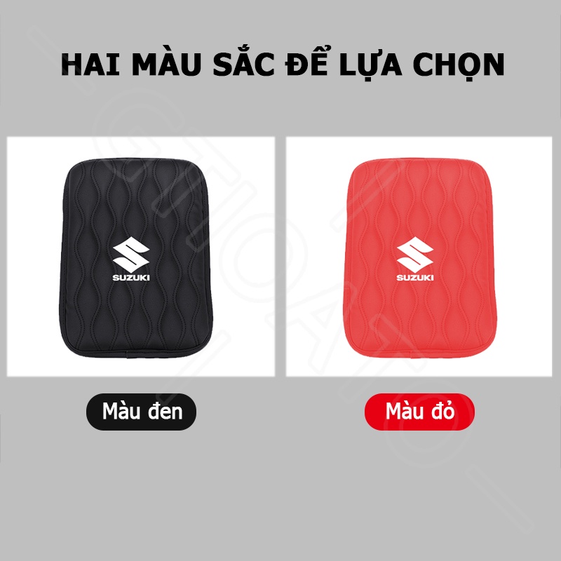 GTIOATO Đệm Tì Tay Ô Tô Đệm Da Lót Hộp Tỳ Tay Đệm Tỳ Tay Ô Tô Lót Hộp Tỳ Tay Ra ChốNg ThấM Đệm Kê Tay Cho Xe Hơi ĐệM Tỳ Tay Trang Trí NộI ThấT Ô Tô Cho Suzuki XL7 Swift Sport Vitara Dzire APV Ertiga Carry Celerio Ciaz Jimny Multicab Super