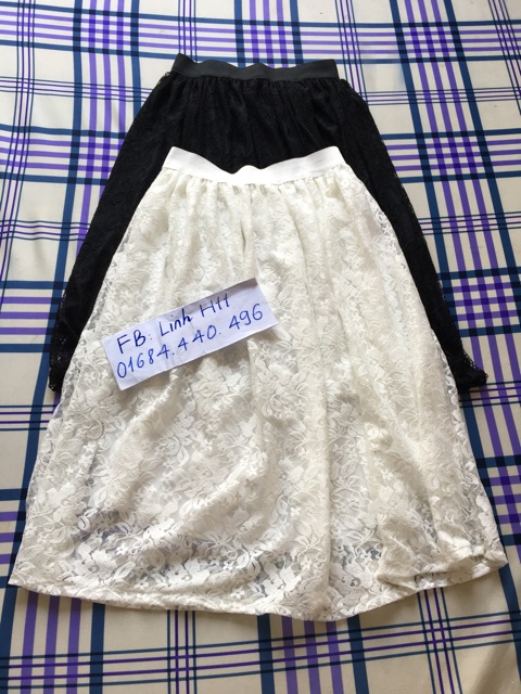 Chân váy ren 2 lớp ( hình thật)