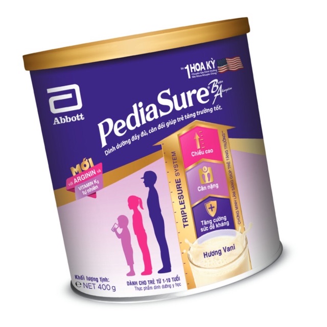 SỮA PEDIASURE HỘP THIẾC 400g date mới