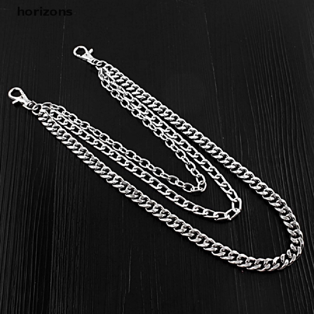 [horizons] Móc Khóa Dây Xích 3 Lớp Bằng Thép Không Gỉ Cho Thắt Lưng (h)