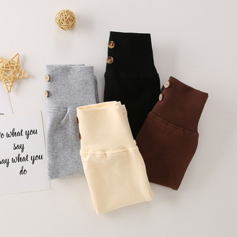 Quần dài lưng cao màu sắc thanh lịch cho bé