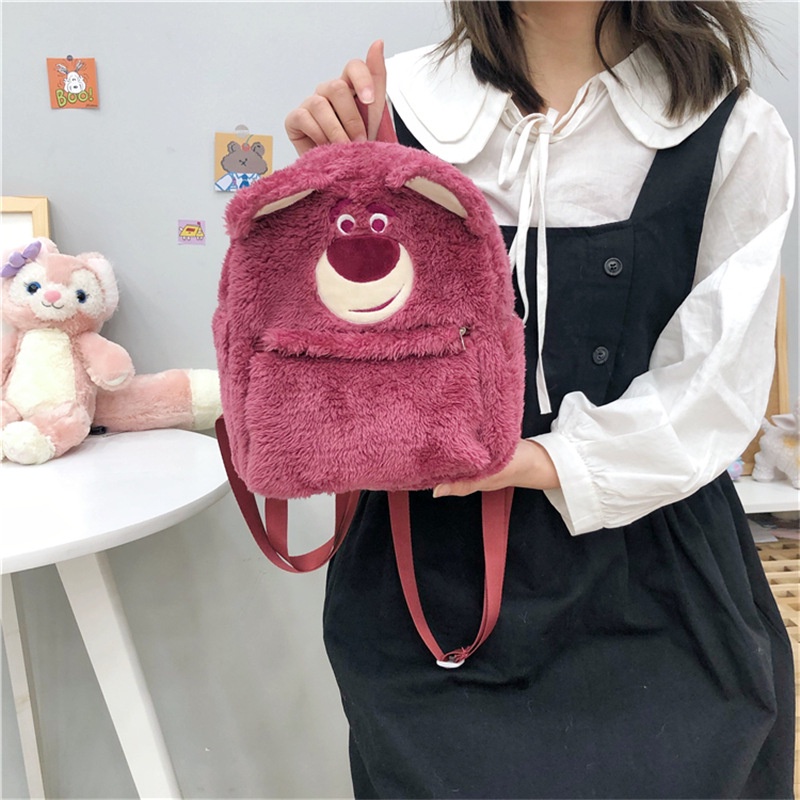 gấu dâu Lotso Ba Lô Học Sinh Đa Năng Cỡ Lớn GY4 Lotso Thời Trang Cho Nữ