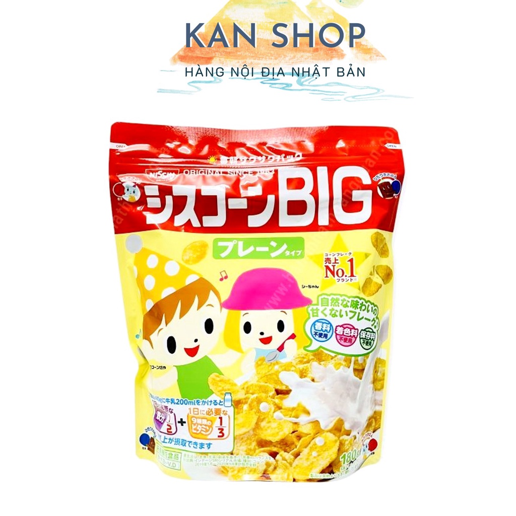 Ngũ cốc Nissin vị bắp truyền thống 180g Nhật Bản (date 09/2022) | 4901620170011 | Kan shop hàng Nhật