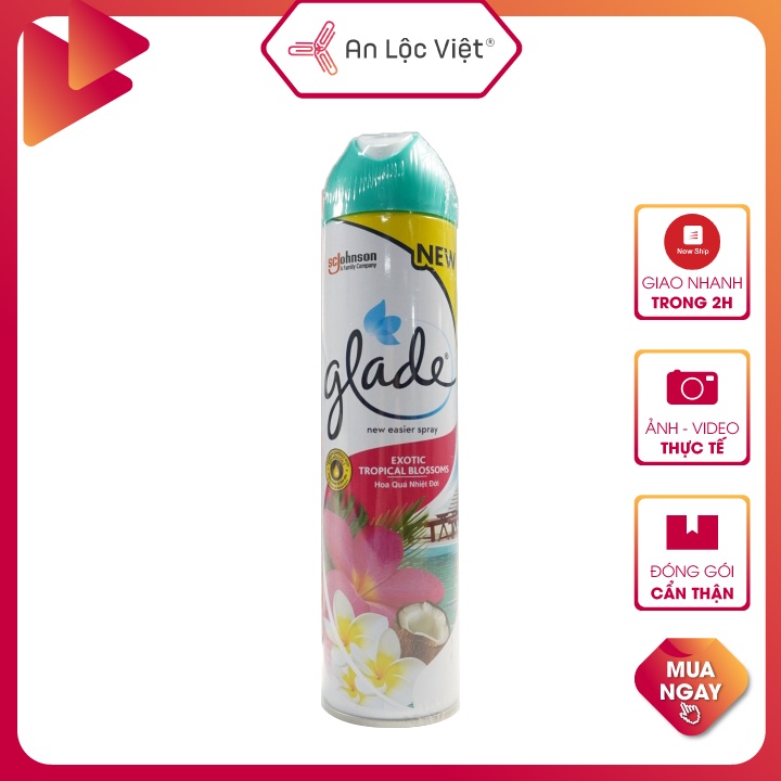 Chai Xịt phòng Glade 280ml hương thơm tự nhiên, tươi mát - an toàn cho sức khỏe, giao hương ngẫu nhiên