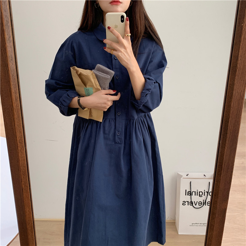 Đầm Maxi Dài Tay Trơn Màu Xinh Xắn 40147