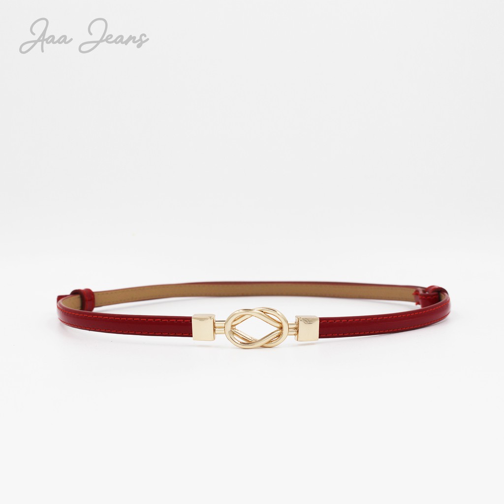 Belt Váy Da Thật Top Grain Leather Bản Nhỏ 1cm Aaa Jeans