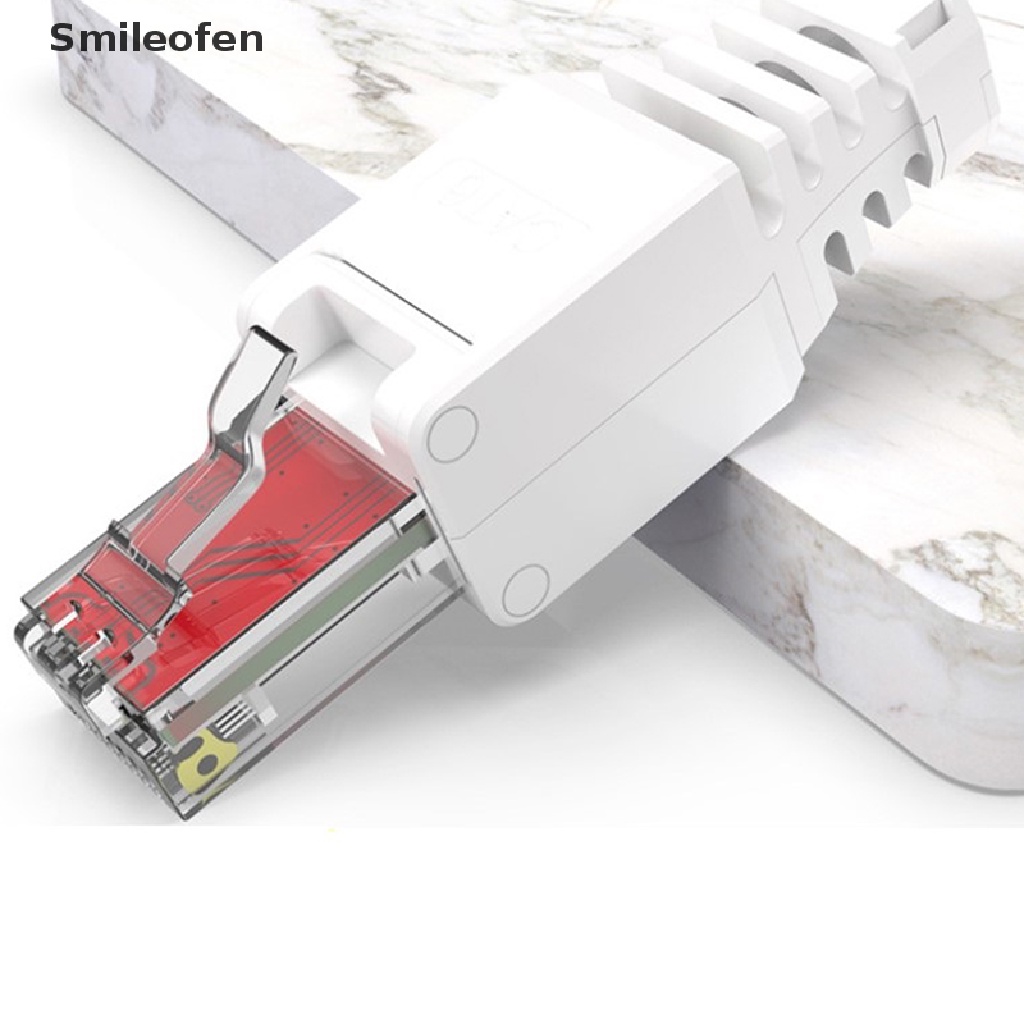 Đầu Nối RJ45 Màu Trắng Chuyên Dụng Cho Dây Cáp CCTV