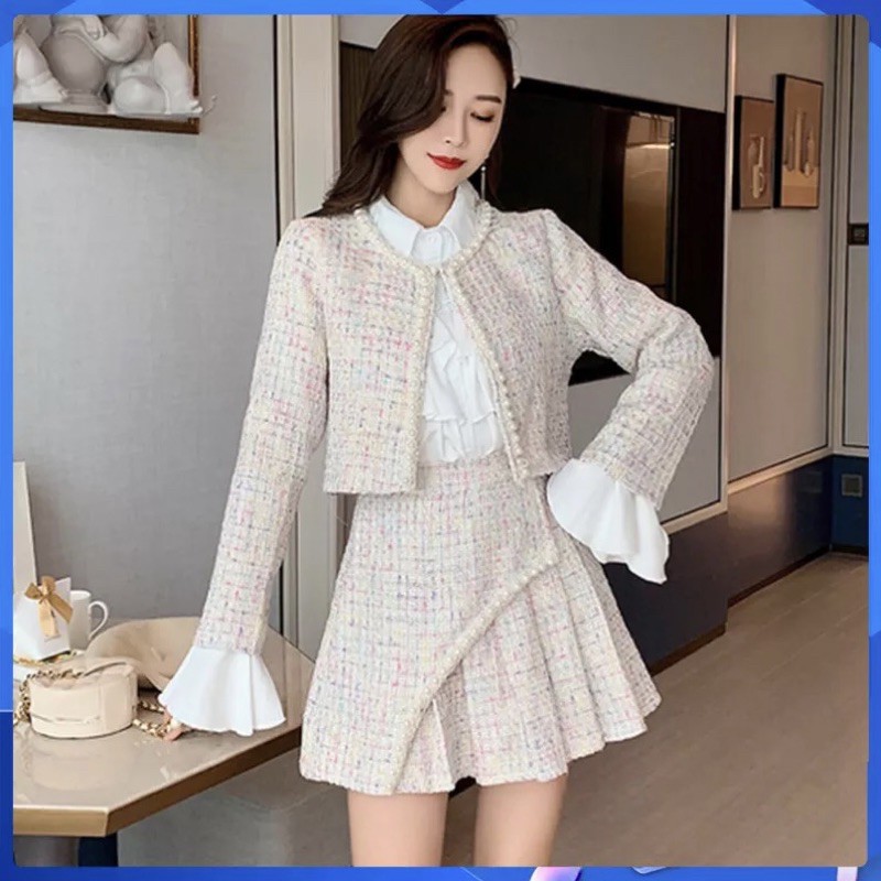Set tweed tiểu thư 3 món