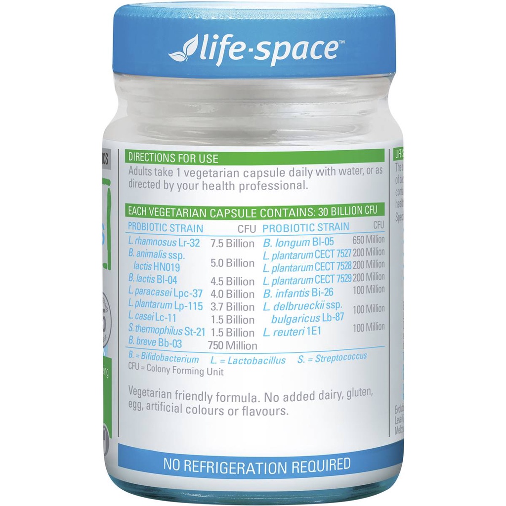 Viên uống men vi sinh cho người lớn trên 60 tuổi Life Space - Life Space Probiotic For 60+