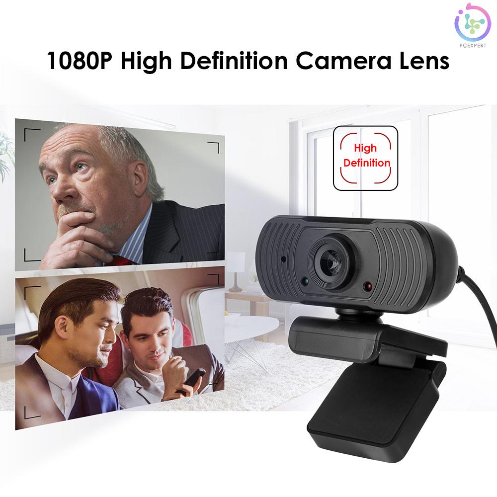 USB Webcam High Definition 1080P Web Camera Built-in Microphone with Clip-on Base USB2.0 Web Cam for Laptop Computer PC Plug and Play