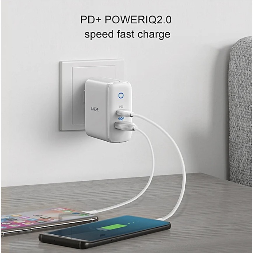 Củ sạc PowerPort PD+2 35w (USB C PD, PowerIQ2.0) A2636 - Phụ kiện công nghệ 88