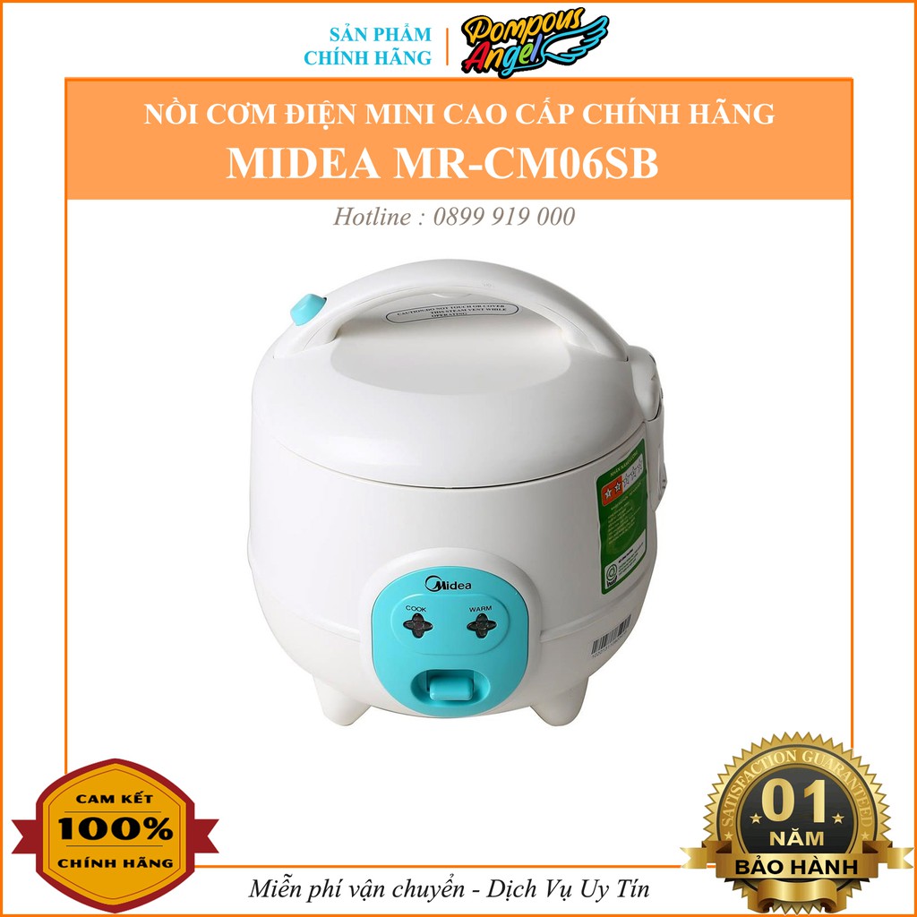 [Chính hãng] Nồi cơm điện từ , Nồi cơm điện đa năng, nồi cơm mini Midea MR-CM06SB 400W 0.6L chính hãng