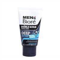 Sữa rửa mặt sạch sâu cực mát lạnh Mens Biore Double Crub Extra Cool 100g