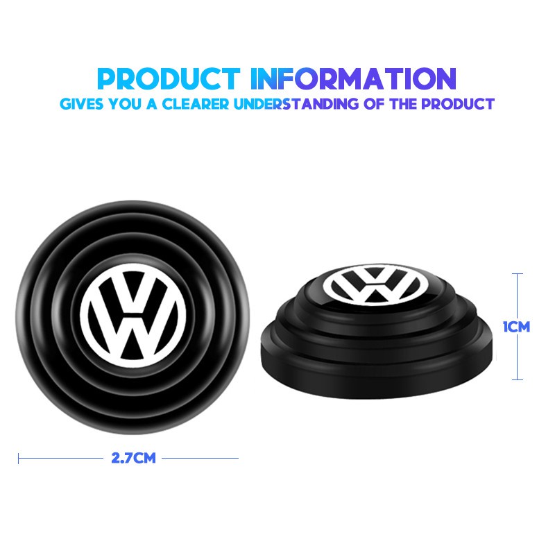 Bộ 4/8/12 Miếng Dán Cửa Xe Hơi Chống Sốc Bằng Silicon Cho Volkswagen Golf Tiguan GTI Touareg Touran Passat