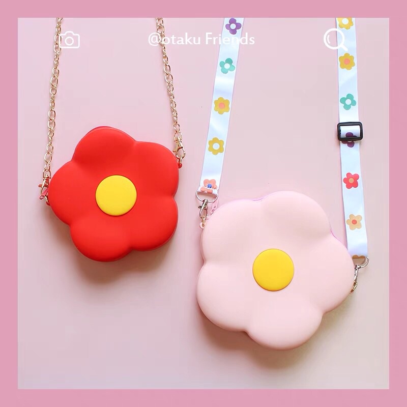[ẢNH THẬT][TÚI ĐEO CHÉO HÌNH BÔNG HOA SIÊU CUTE]