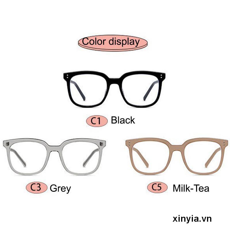 Mắt Kính Chống Ánh Sáng Xanh Gọng Vuông Tròn Phong Cách Cổ Điển Thời Trang Cho Nữ