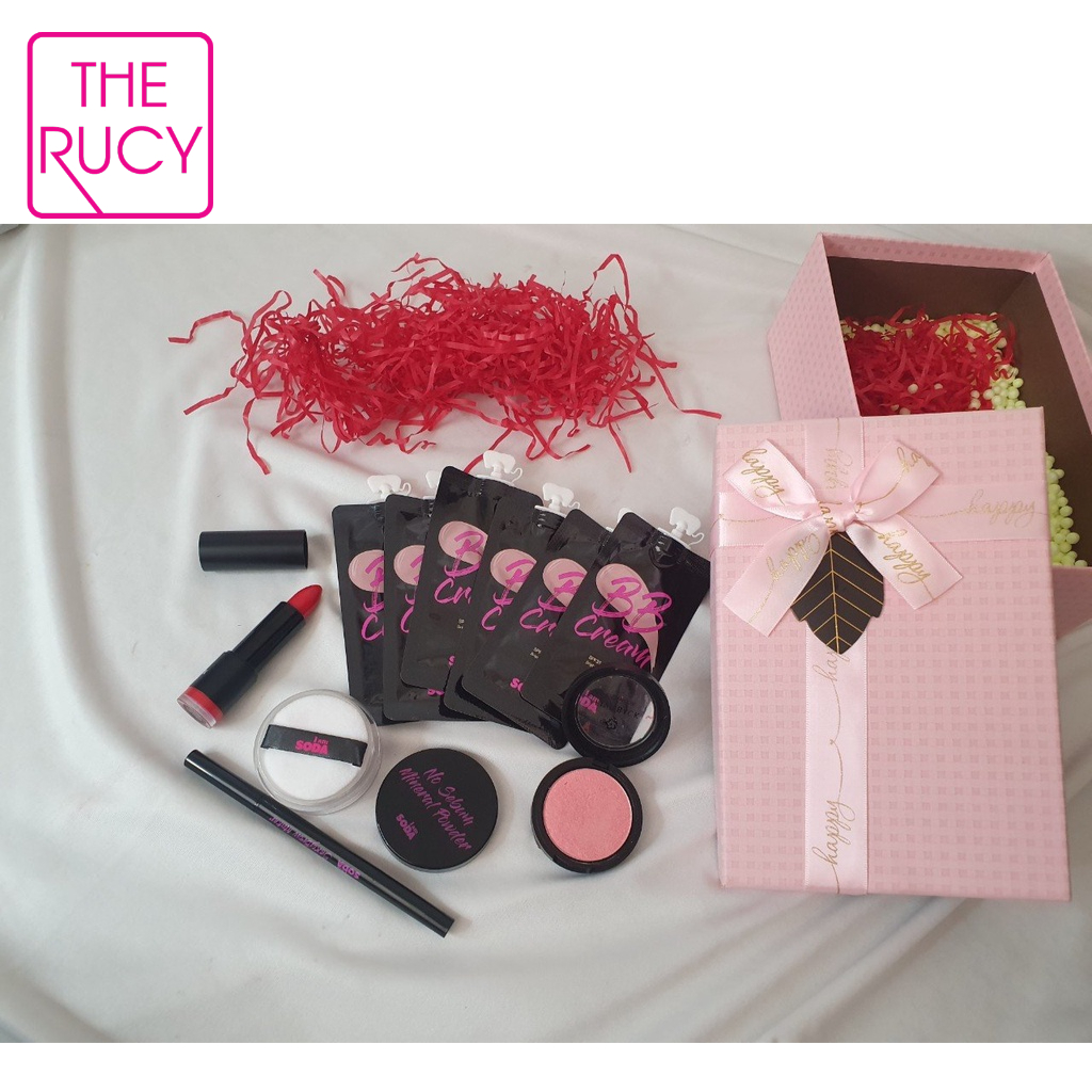 Bộ trang điểm The Rucy Hàn Quốc Colorful 5 món kem nền, phấn, chì kẻ, phấn mắt và son lì tặng kèm hộp quà tặng