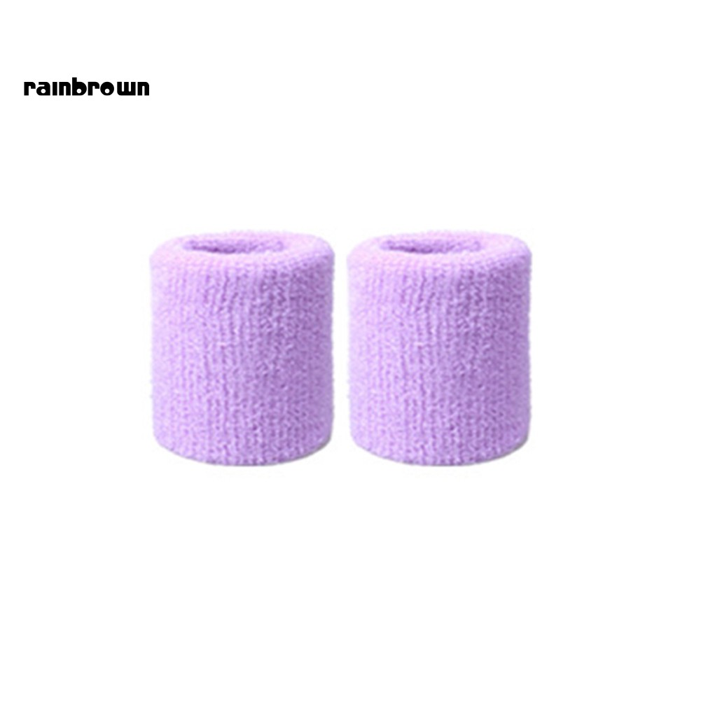 Set 2 băng cổ tay thấm hút mồ hôi chơi thể thao