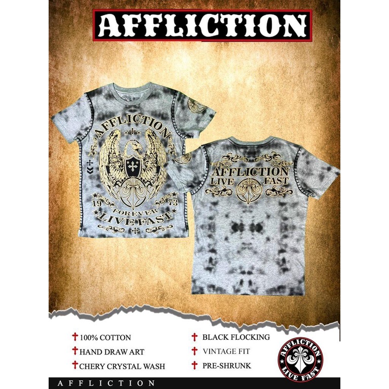 Áo Affliction đại bàng bông lúa cao cấp