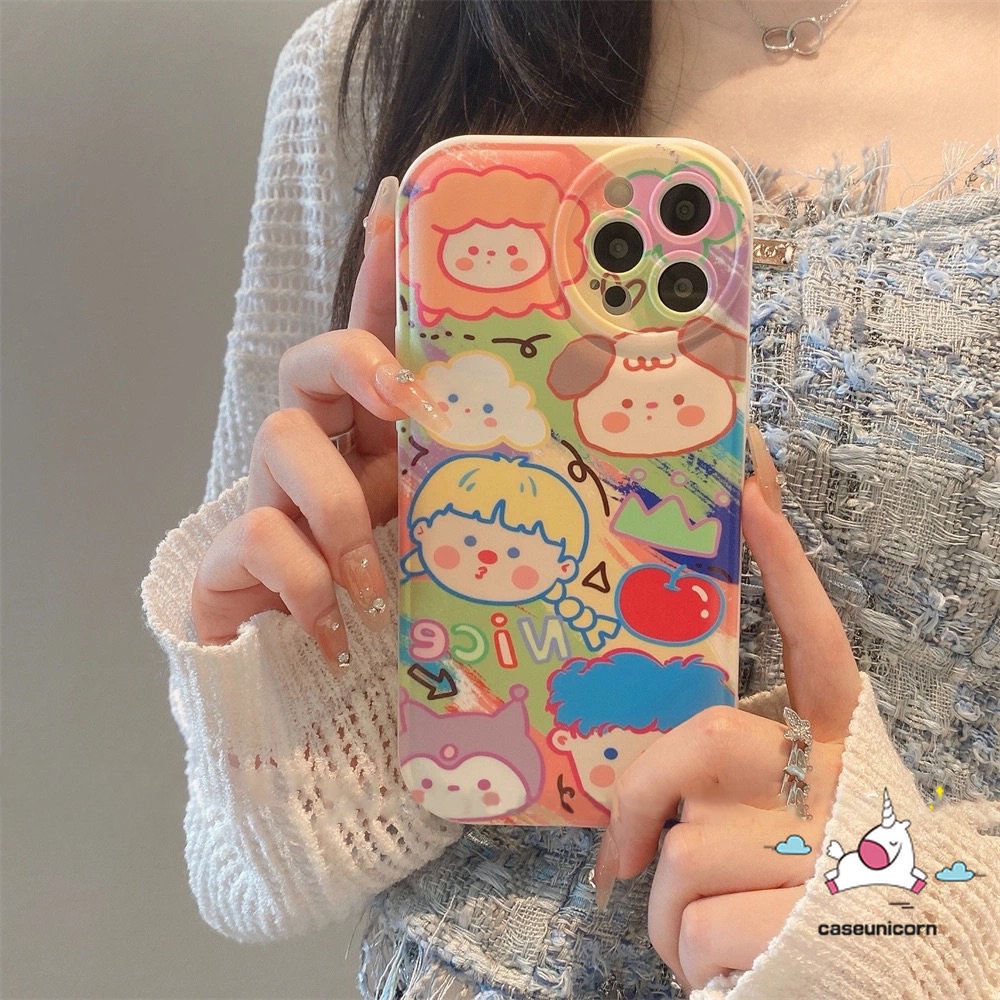 Ốp Điện Thoại TPU Mềm Chống Sốc In Họa Tiết Graffiti Cho IPhone 11 7 8 Plus 14 Plus 14 13 12 Pro MAX XR X XS MAX 6 6s Plus SE 2020