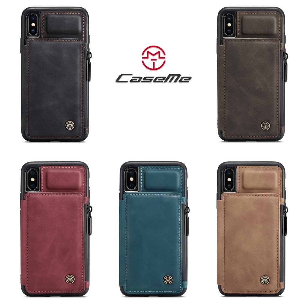 Ốp điện thoại da PU nhám phối ví tiền khóa kéo có khung ảnh cho iPhone 12 11 Pro Max XR X XS Max 7 8 Plus SE 2020 | BigBuy360 - bigbuy360.vn