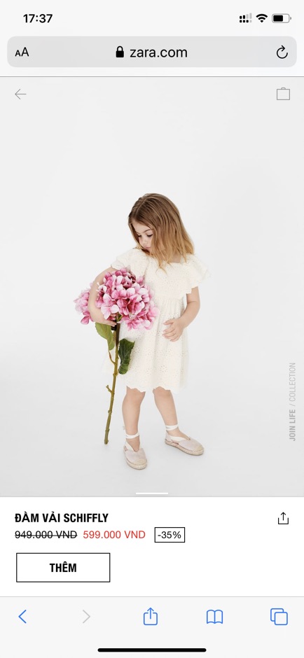 Váy ren trắng Zara hè 2020 vợt sale