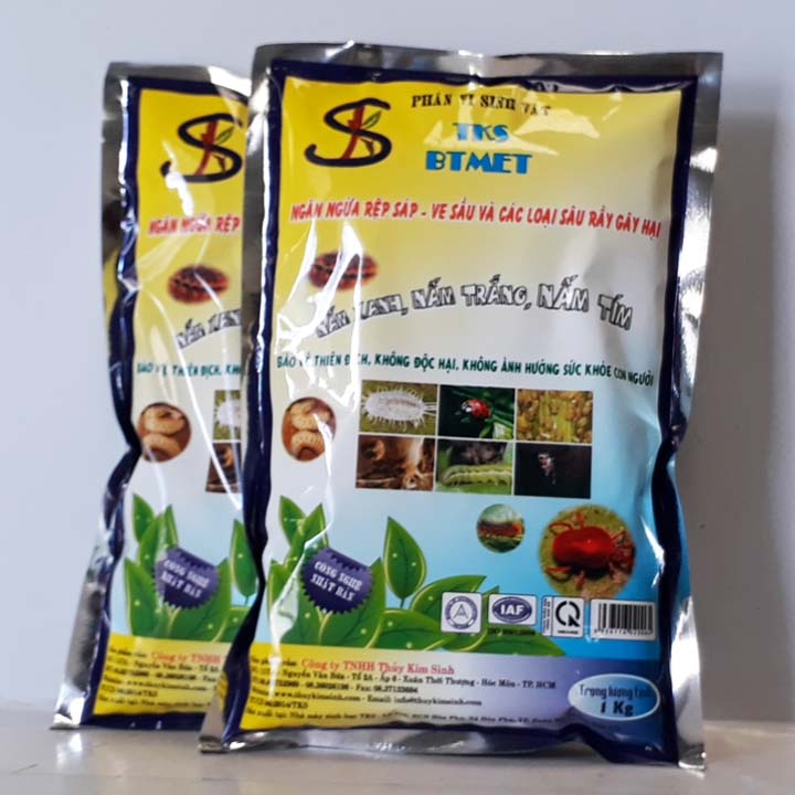 1kg NẤM BA MÀU Ký Sinh Trừ Sâu Rầy Rệp Sáp Sinh Học, An Toàn - Bột Hòa Tan