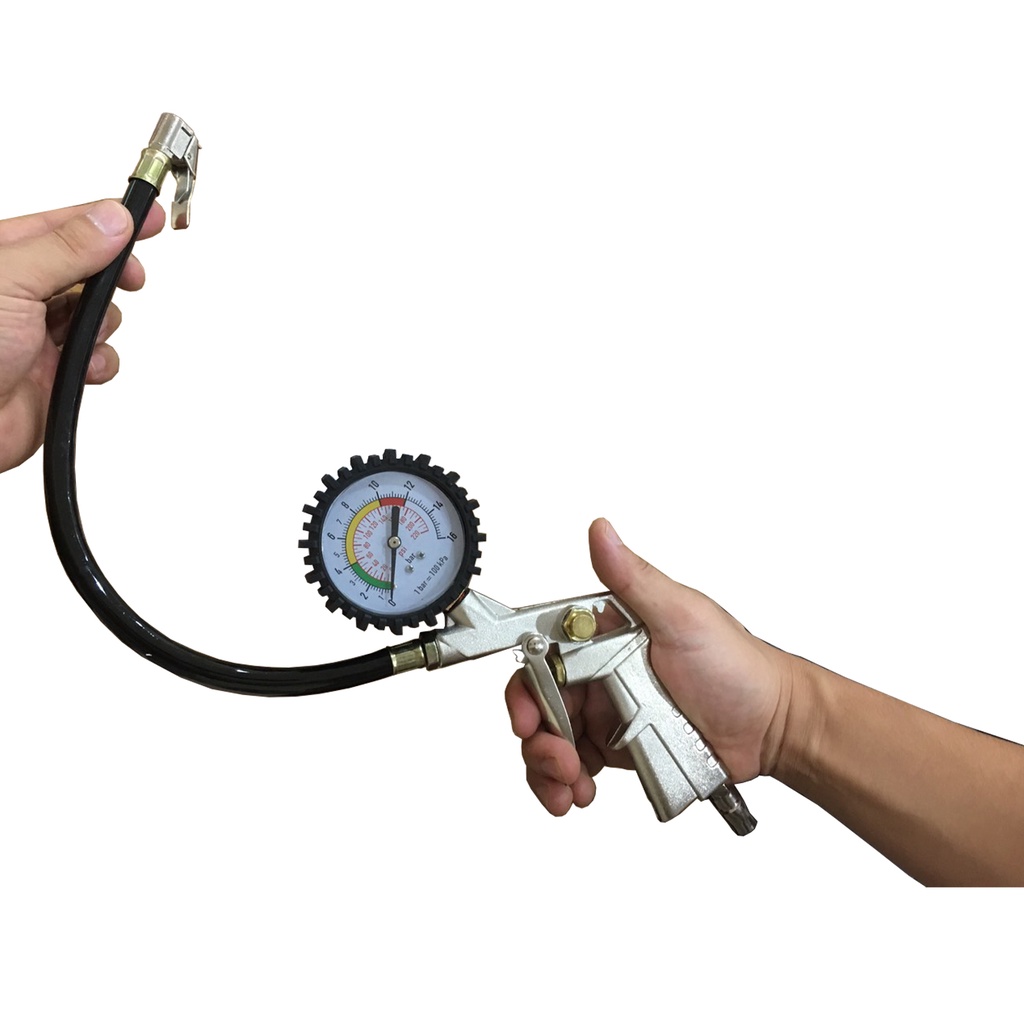 Đầu bơm xe, Dụng cụ bơm hơi, bơm lốp xe máy, xe ô tô - Đồng hồ bơm hơi