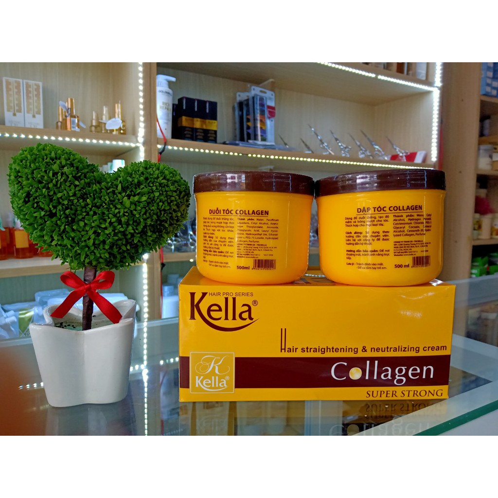 KEM DUỖI  ÉP TÓC KELLA COLLAGEN SUPER STRONG 500mlx2 - KELLA DUỖI