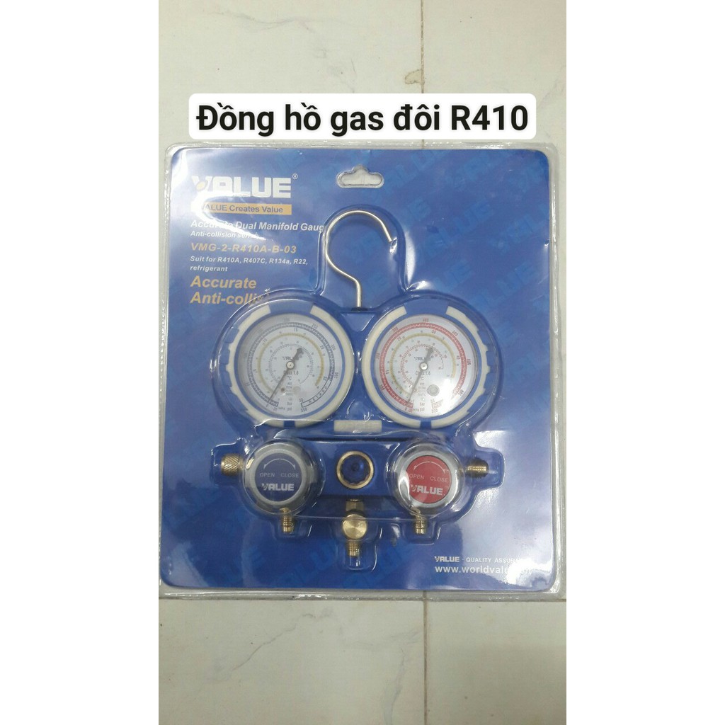 Đồng hồ gas đôi Value không dây R22, R410
