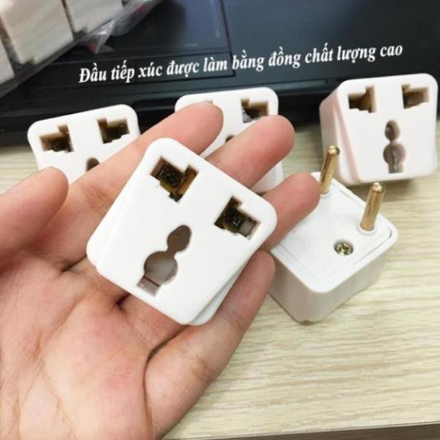 Đầu Chuyển Đổi 3 Chấu_Đầu Nối Bear, Phích cắm điện Vinakip chuyển đổi ổ 3 chấu sang 2 chấu_Bảo Hành 6 Tháng