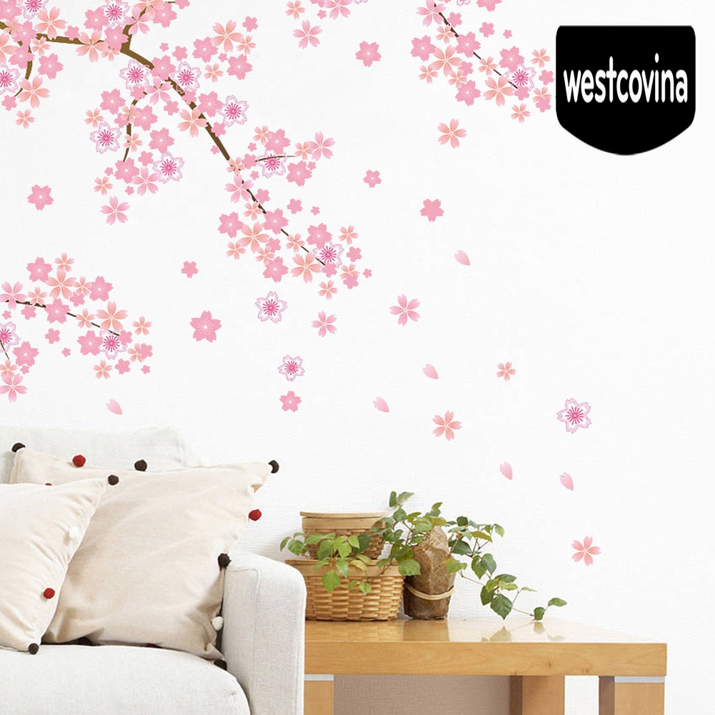 [Hot]☀ Sticker Dán Tường Hình Hoa Mận Trang Trí Nhà Cửa