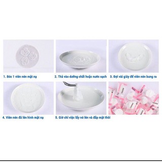 ( túi 100 viên ) MẶT NẠ GIẤY NÉN MINISO NHẬT BẢN