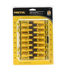 Hộp vít đồng hồ 15 chi tiết cán nhựa pretul - 21383