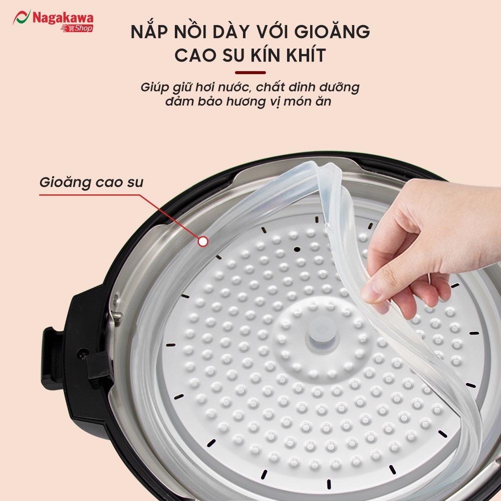 Nồi áp suất điện 6L Nagakawa NAG0205