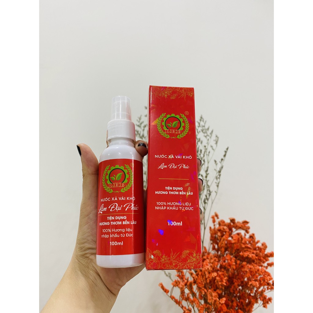 Xịt thơm quần áo chai 100ml hương nước hoa Lâm Đại Phúc_chai đỏ