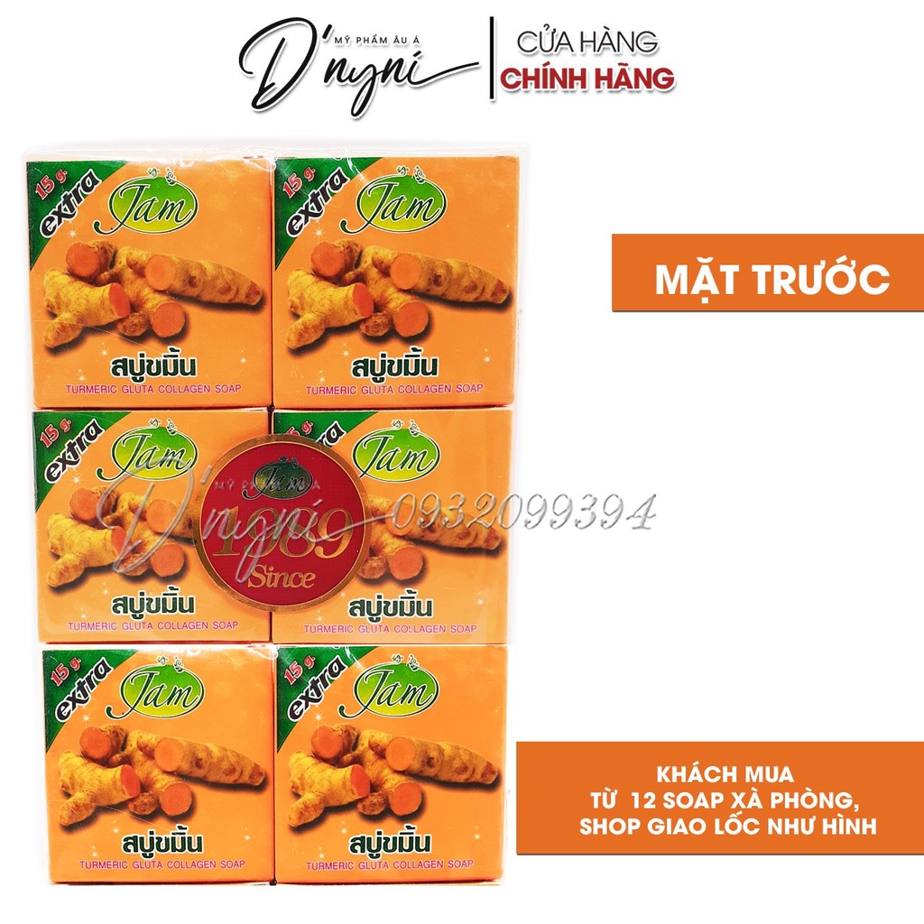 Xà Phòng Nghệ JAM TURMERIC GLUTA COLLAGEN SOAP 65g Thái Lan