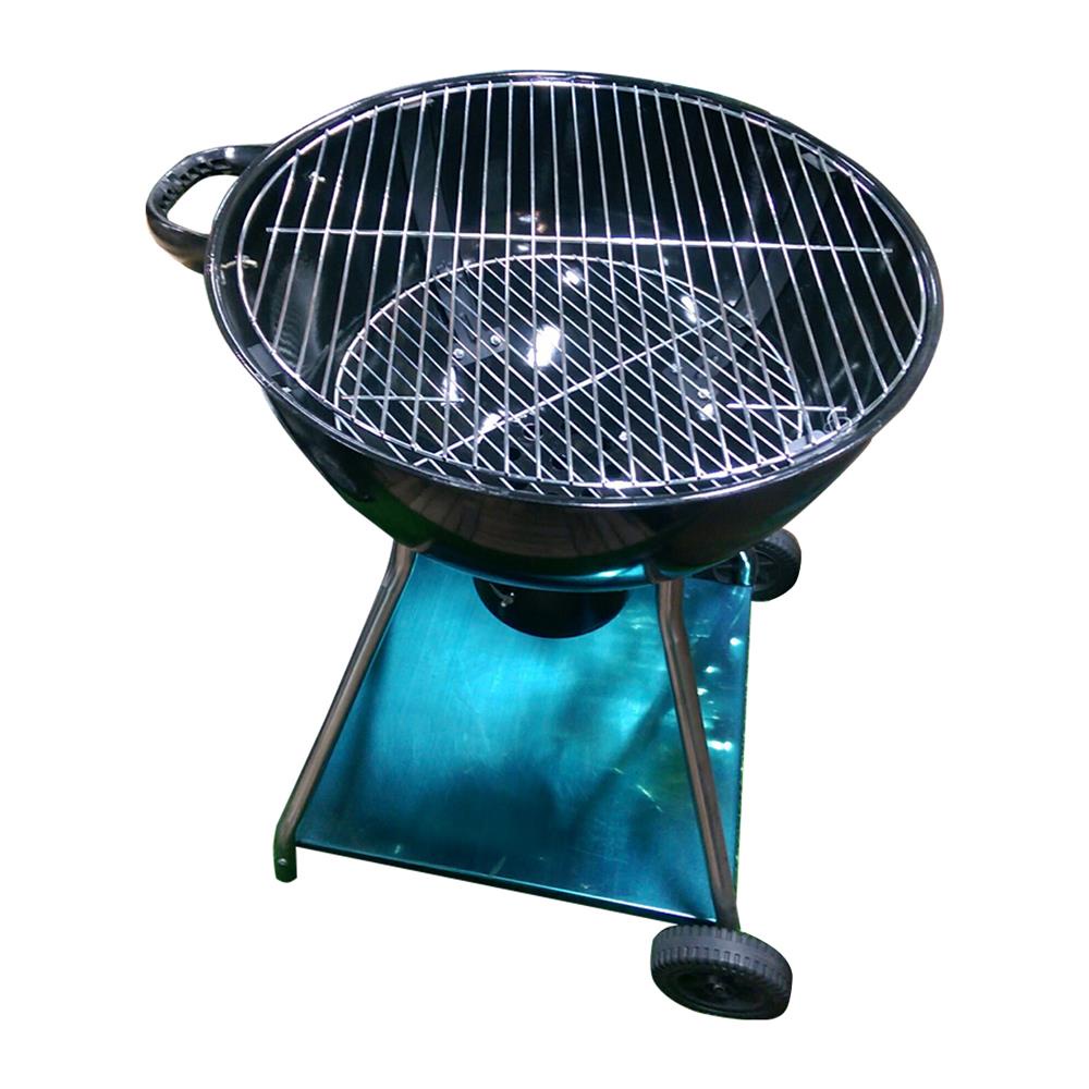 HomeBase SPRING Bếp than nướng BBQ bằng thép có nắp W56,6cmxH105xD65cm màu đen