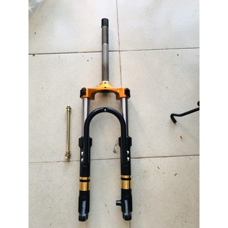 PHUỘC TRƯỚC DẦU HƠI  + CỐT TRỤC TRƯỚC XE ĐẠP ĐIỆN