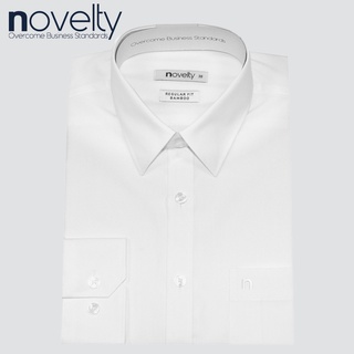 Áo sơ mi nam dài tay màu trắng Form Regular fit Novelty 220273D