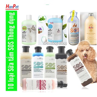 Hanpet.GV- Sữa Tắm SOS- chai 530ml cho chó mèo (- 366a) dầu tắm cho mèo chó mọi lứa tuổi