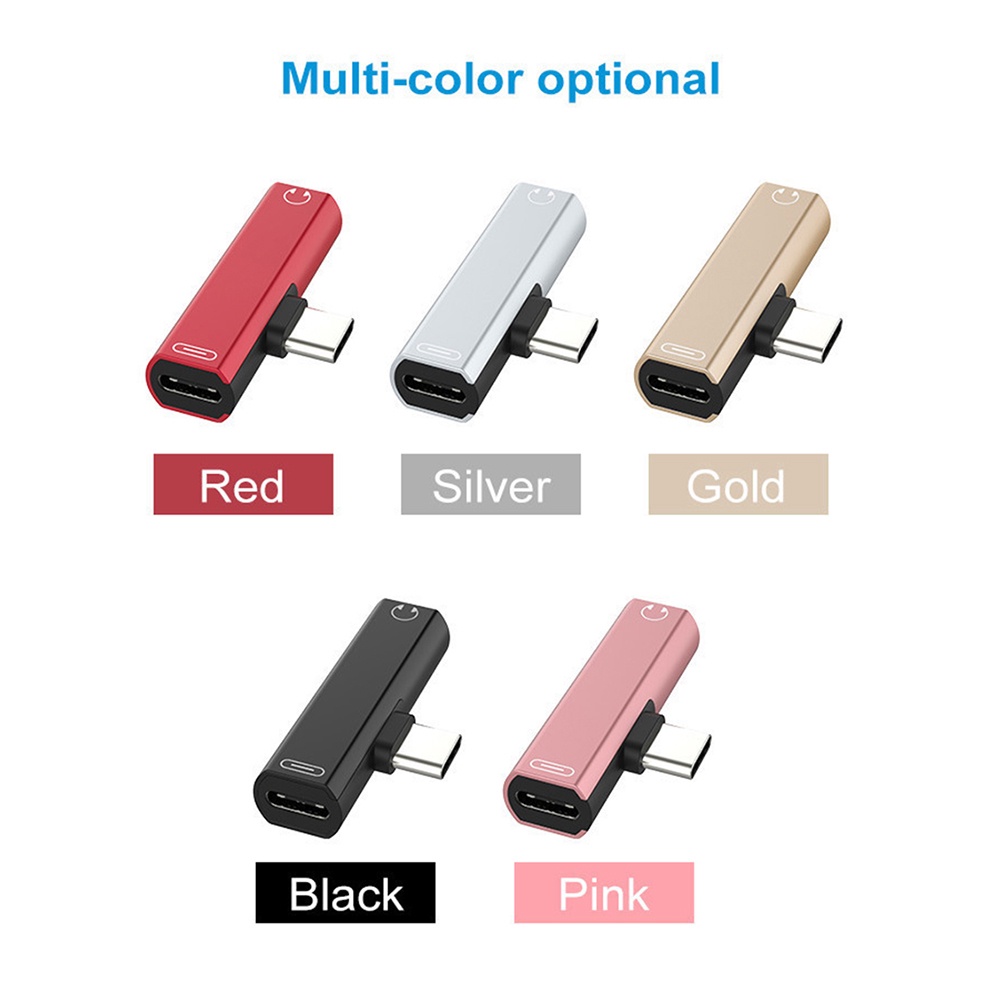 Đầu chuyển đổi kết nối tai nghe 2 trong 1 Type C cho MIUI Huawei