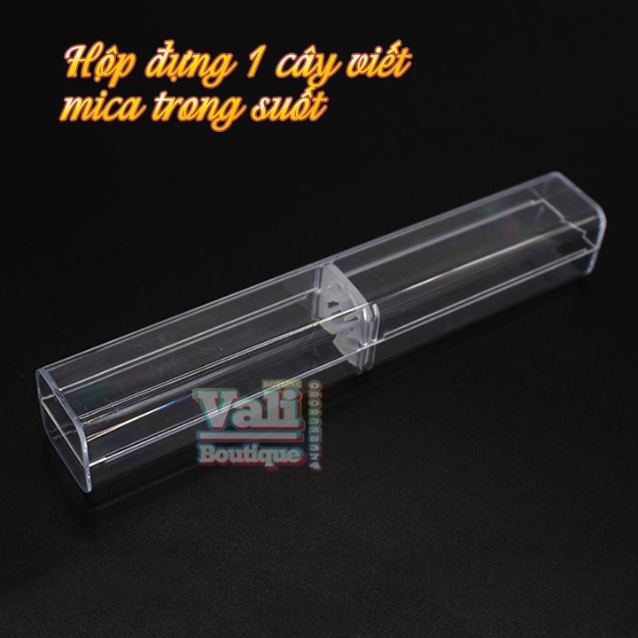 Hộp nhựa vuông đựng bút trong suốt dài - Hộp quà đựng bút nhựa cứng trong suốt
