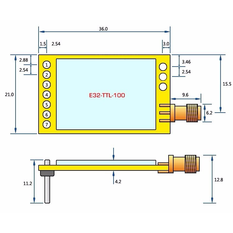 B0335 - Mạch Thu Phát RF Lora 433Mhz 3Km UART