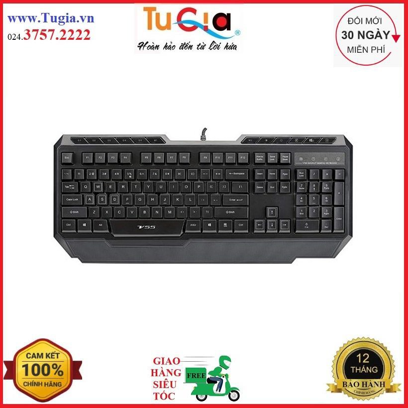 BÀN PHÍM RAPOO V55 GAMING ( USB, LED) NEW - Hàng chính hãng