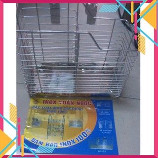 [GiáƯuĐãi] ỐNG ĐŨA 2 NGĂN INOX  CAO CẤP CÓ MÓC TREO