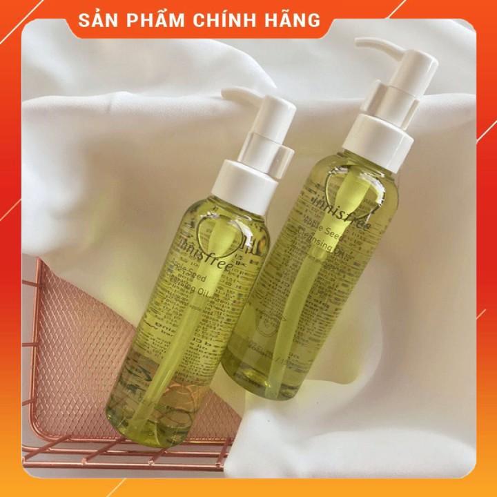 🍏[Chính Hãng]🍏DẦU TẨY TRANG TÁO XANH INNISFREE + làm sạch da mặt từ những nơi khó khăn nhất như mắt hay môi.